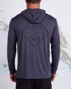 Salty Crew Tippet Iron Grey Hood Sunshirt -Salty Crew lqHHyNDw