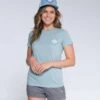 Salty Crew Mahi Tippet Dusty Turq Classic Tee -Salty Crew mahi tip front