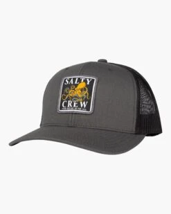 Salty Crew Ink Slinger Charcoal/Black Retro Trucker