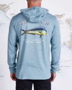 Salty Crew El Dorado Teal Hood Tech Tee