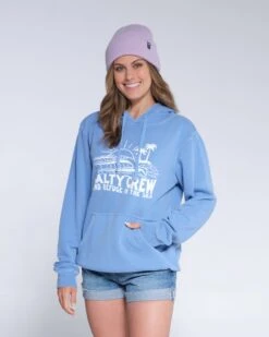 Salty Crew Shore Break Marine Blue Boyfriend Hoody