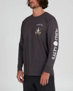 Salty Crew Tailed Charcoal Heather L/S Standard Tee -Salty Crew tailed standard char heather side
