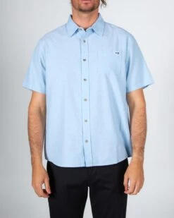 Salty Crew Topstitch Chambray S/S Woven